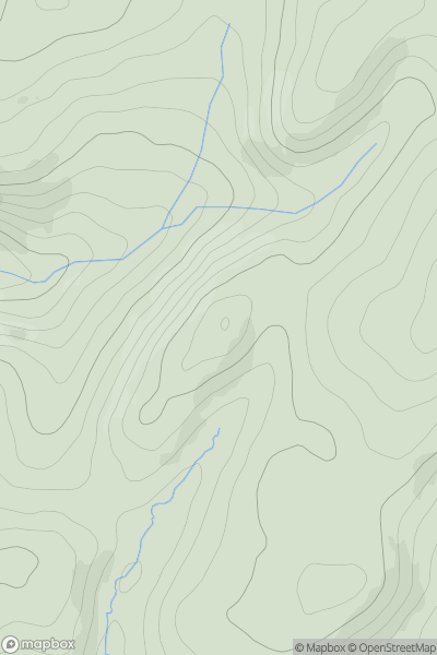 Thumbnail image for Cefn Brith Uchaf showing contour plot for surrounding peak