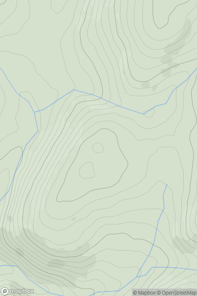 Thumbnail image for Foel Lluestbadlon showing contour plot for surrounding peak