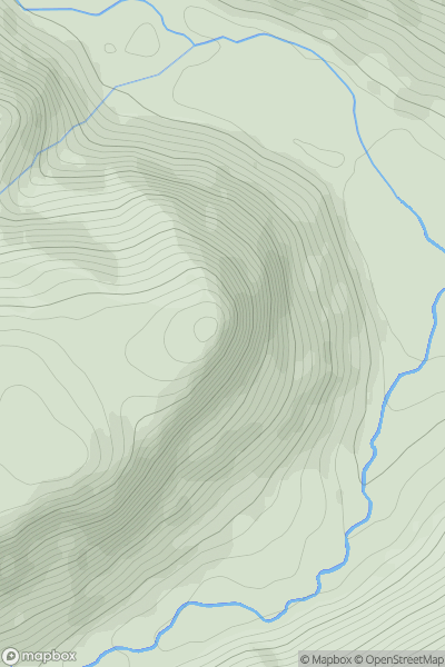 Thumbnail image for Moel Dimoel showing contour plot for surrounding peak
