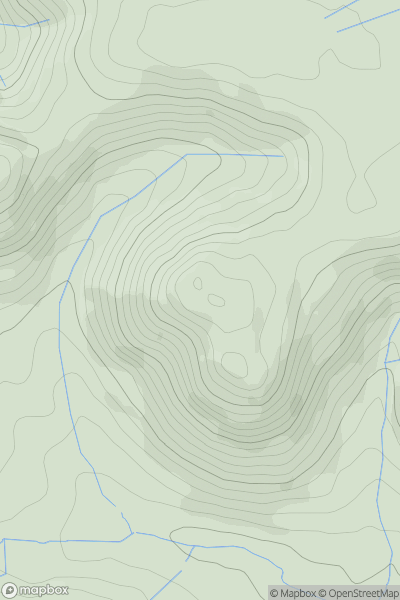Thumbnail image for Foel Rhiwlas showing contour plot for surrounding peak