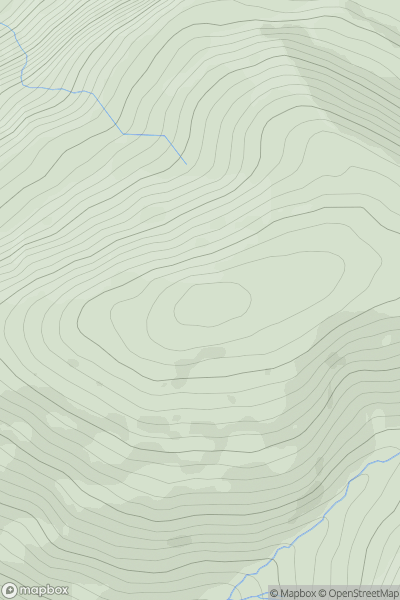 Thumbnail image for Mynydd Tan-y-coed showing contour plot for surrounding peak