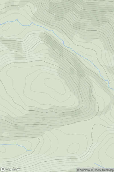 Thumbnail image for Llechwedd Melyn showing contour plot for surrounding peak