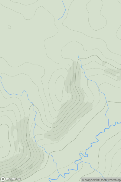 Thumbnail image for Foel Isaf showing contour plot for surrounding peak