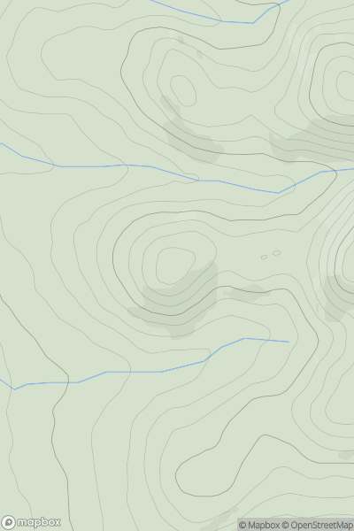 Thumbnail image for Foel Grafiau West Top showing contour plot for surrounding peak