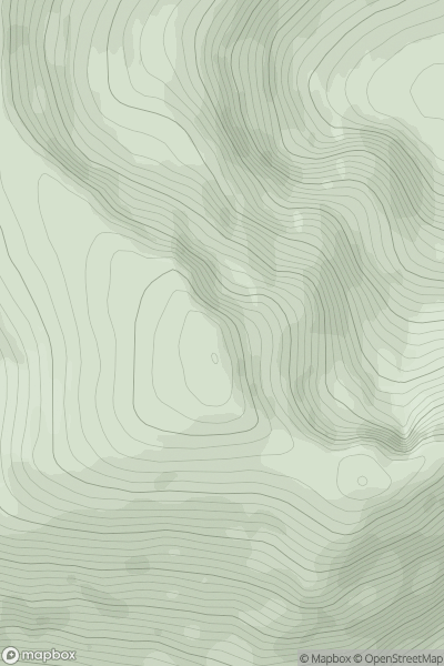 Thumbnail image for Sron a' Choire Ghairbh showing contour plot for surrounding peak