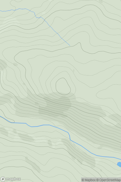 Thumbnail image for Pen y Graig-fawr showing contour plot for surrounding peak