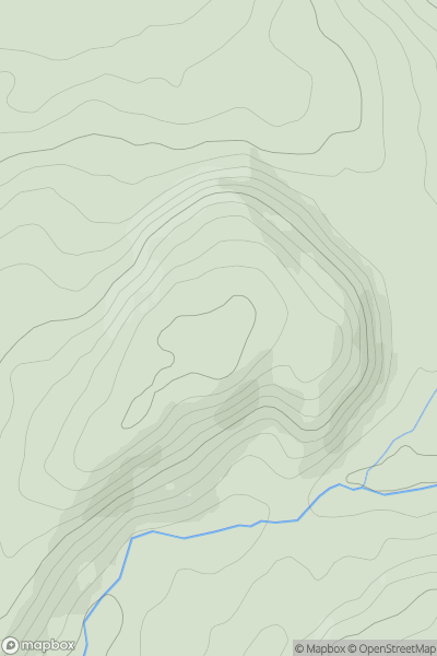 Thumbnail image for Banc Ty-hen showing contour plot for surrounding peak