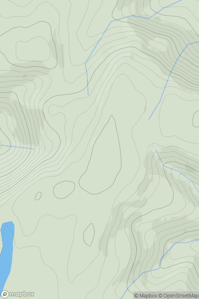 Thumbnail image for Peraidd Fynydd showing contour plot for surrounding peak