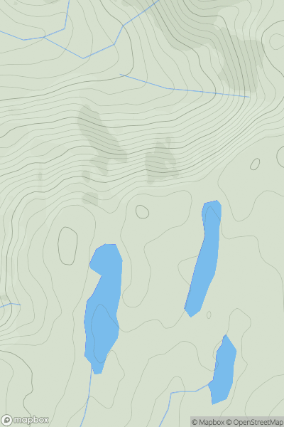 Thumbnail image for Peraidd Fynydd SW Top showing contour plot for surrounding peak