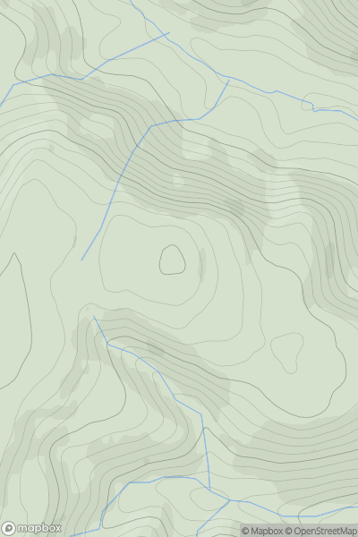 Thumbnail image for Peraidd Fynydd East Top showing contour plot for surrounding peak