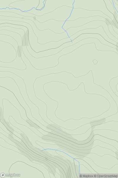 Thumbnail image for Esgair Saeson showing contour plot for surrounding peak