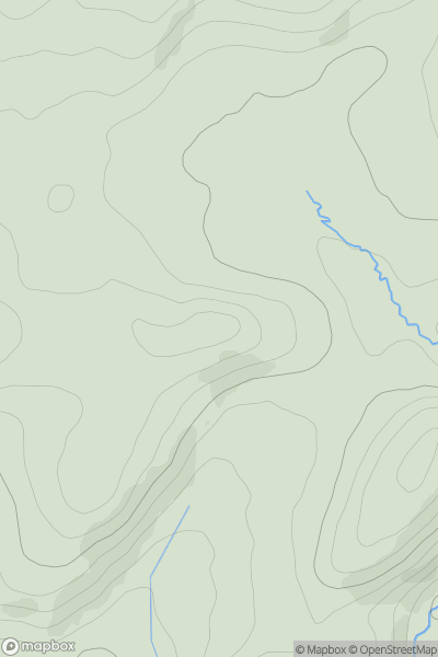 Thumbnail image for Crug Gynon South Top showing contour plot for surrounding peak