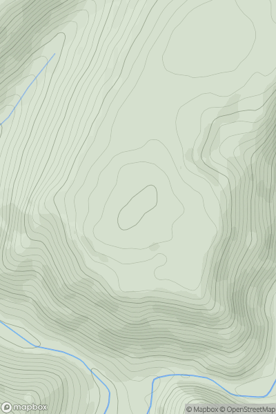 Thumbnail image for Cnapyn Melyn (Pen Rhiwbie) showing contour plot for surrounding peak