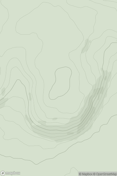 Thumbnail image for Allt Tan-y-coed showing contour plot for surrounding peak