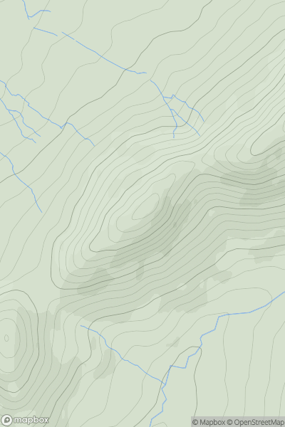Thumbnail image for Pen y Grib showing contour plot for surrounding peak