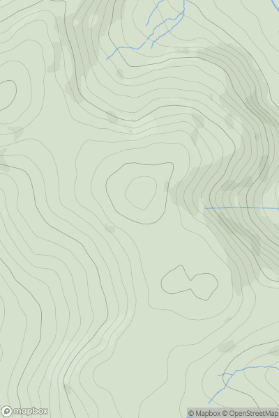 Thumbnail image for Fanolau Hill (Bryn Fanolau) showing contour plot for surrounding peak