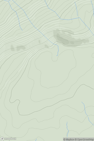 Thumbnail image for Mynydd Pen-y-cae showing contour plot for surrounding peak