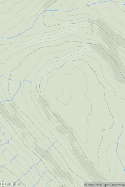 Thumbnail image for Mynydd Meio showing contour plot for surrounding peak