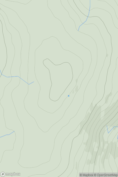 Thumbnail image for Mid Fell showing contour plot for surrounding peak