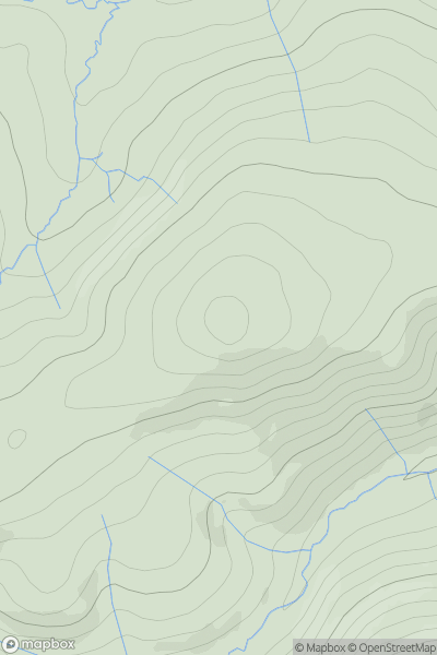 Thumbnail image for Deel's Hill showing contour plot for surrounding peak