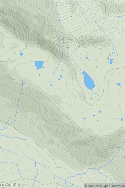 Thumbnail image for Haystacks SE Top showing contour plot for surrounding peak