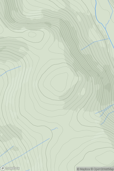 Thumbnail image for Mabbin Crag showing contour plot for surrounding peak