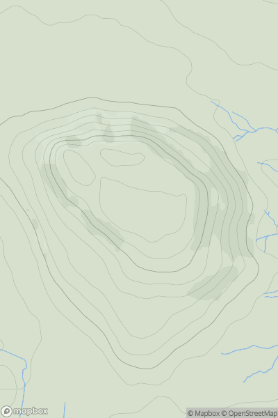 Thumbnail image for Addlebrough showing contour plot for surrounding peak