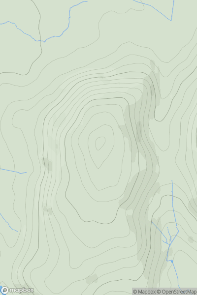 Thumbnail image for Hood Hill showing contour plot for surrounding peak