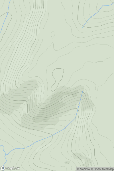 Thumbnail image for Cwm-Sanaham Hill showing contour plot for surrounding peak