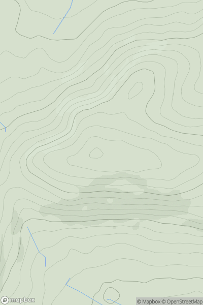 Thumbnail image for Orcop Hill (Cole's Tump) showing contour plot for surrounding peak