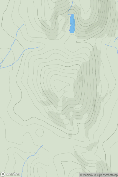 Thumbnail image for Ragged Stone Hill showing contour plot for surrounding peak