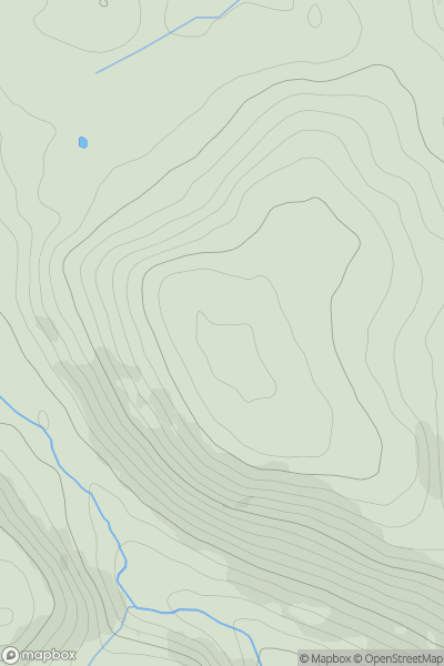 Thumbnail image for Hunter's Tor showing contour plot for surrounding peak