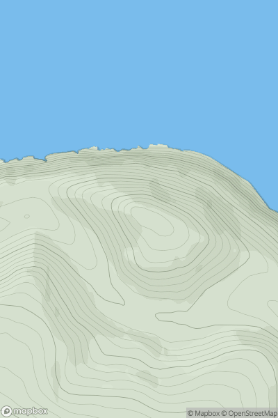 Thumbnail image for Hollerday Hill showing contour plot for surrounding peak