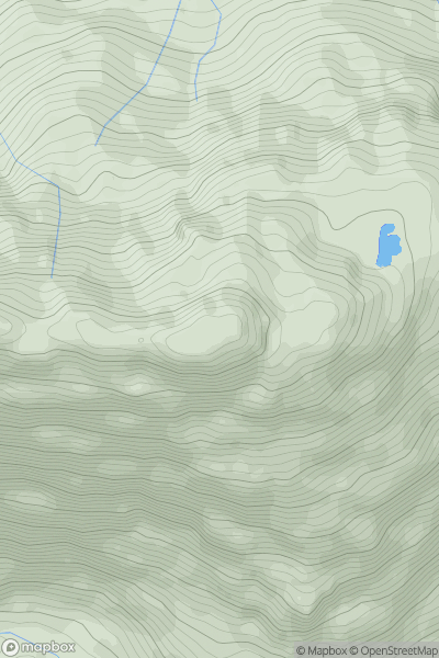 Thumbnail image for Bidein a' Chabair showing contour plot for surrounding peak