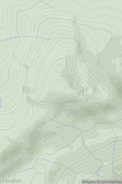 Thumbnail image for Beinn Bhuidhe East Top showing contour plot for surrounding peak