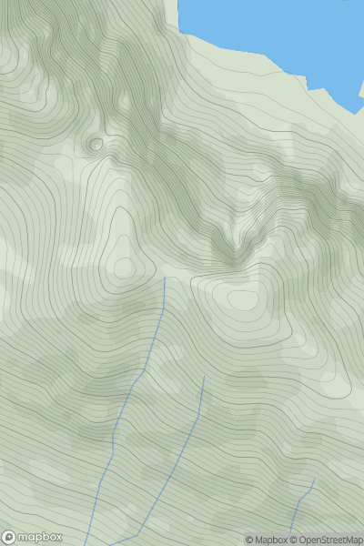 Thumbnail image for Sail Liath West Top showing contour plot for surrounding peak