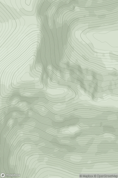 Thumbnail image for Bidein a' Ghlas Thuill Far East Top showing contour plot for surrounding peak