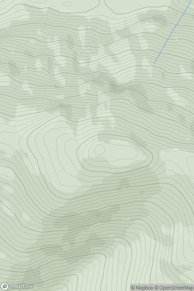 Thumbnail image for Sgurr an Utha showing contour plot for surrounding peak