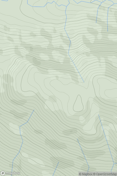 Thumbnail image for Meall Mor Far West Top showing contour plot for surrounding peak
