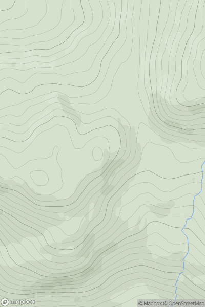 Thumbnail image for Meall Dhuin Croisg East Top showing contour plot for surrounding peak
