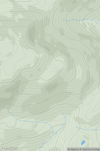 Thumbnail image for Beinn Mheadhonach East Top showing contour plot for surrounding peak