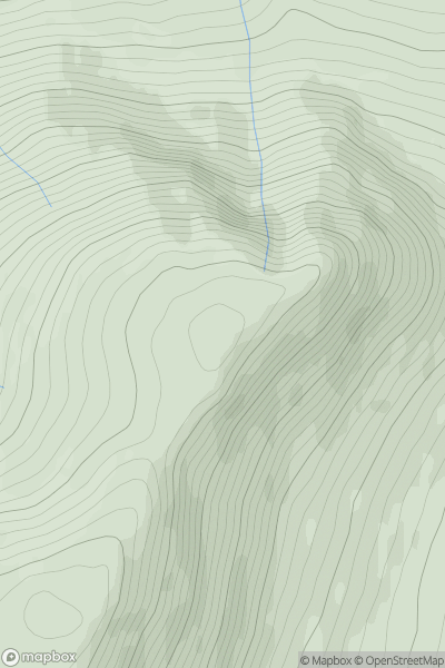 Thumbnail image for Beinn Suidhe North Top showing contour plot for surrounding peak