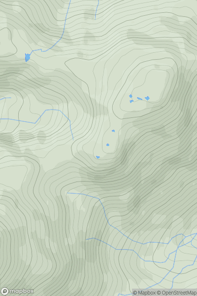 Thumbnail image for Meall nan Clach Eiteag showing contour plot for surrounding peak
