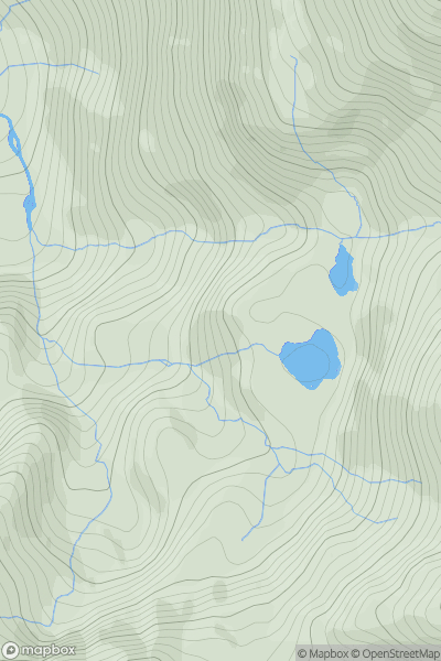 Thumbnail image for Meall Coire na Gaoithe'n Ear West Top showing contour plot for surrounding peak