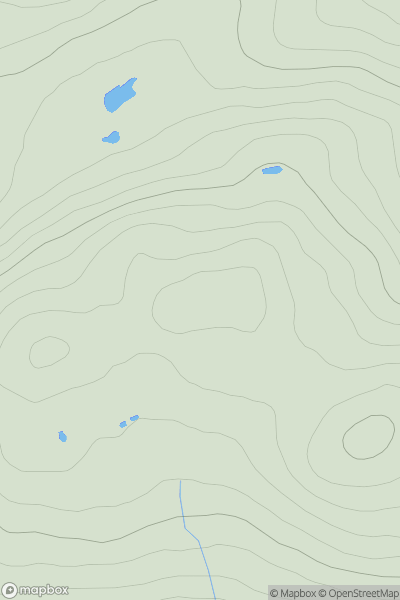 Thumbnail image for Carn a' Chaorainn NW Top showing contour plot for surrounding peak