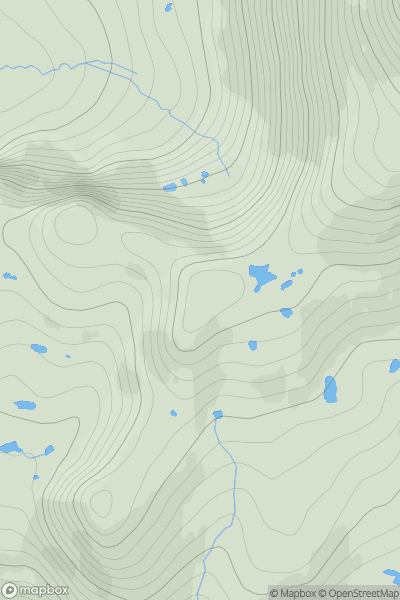 Thumbnail image for Carn Cadha an Eididh showing contour plot for surrounding peak