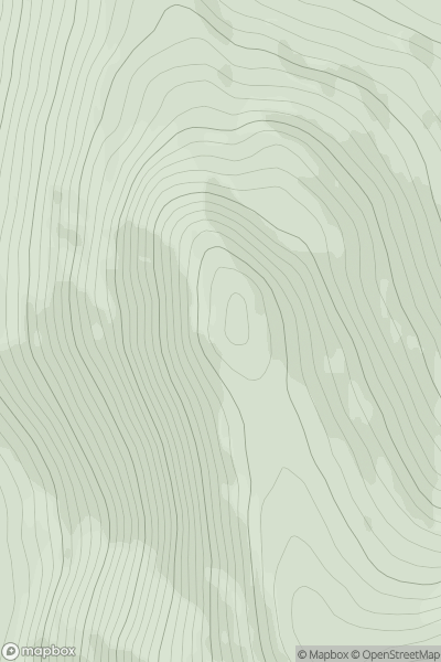 Thumbnail image for Beinn a' Chaisgein Beag North Top showing contour plot for surrounding peak