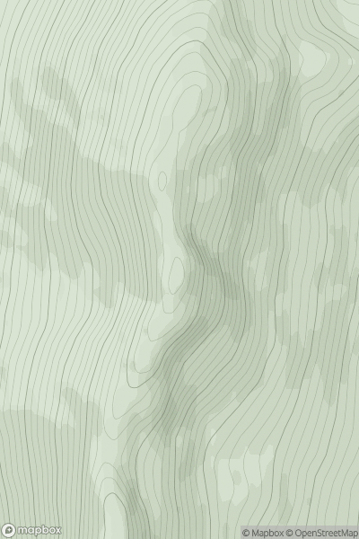 Thumbnail image for Braigh nan Uamhachan showing contour plot for surrounding peak