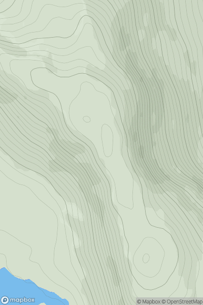Thumbnail image for Creag na Sgoinne showing contour plot for surrounding peak