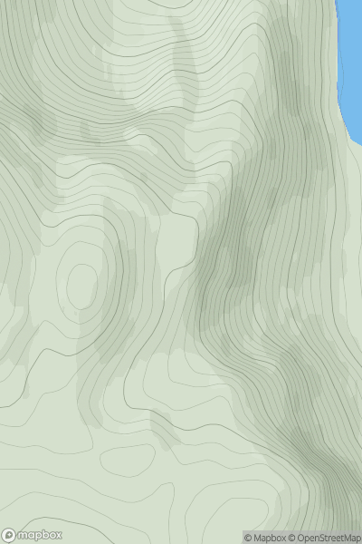 Thumbnail image for Creag-mheall Mor Far East Top showing contour plot for surrounding peak
